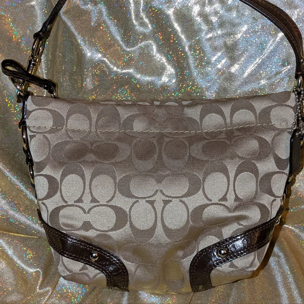 Coach Signature Mini Hobo Shoulder "Baguette" Bag - Picture 11 of 11